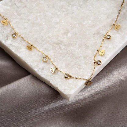 Eye Crystal Pendant Necklace