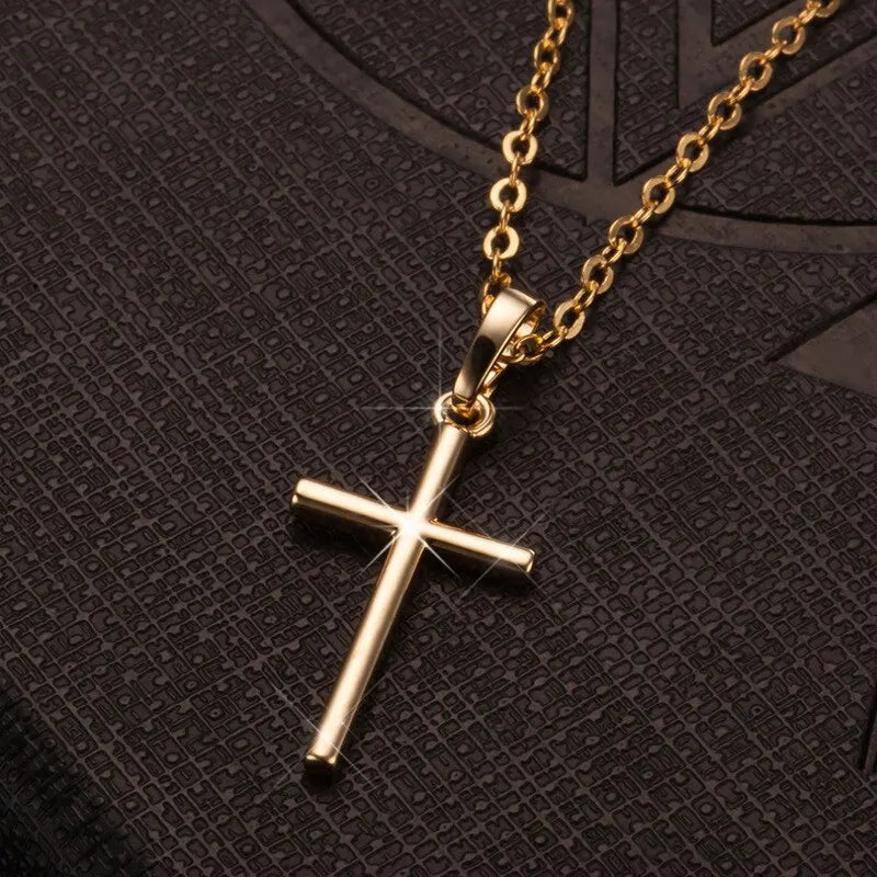 2pcs Unisex Alloy Pendant Necklace – Gold & Silver Set
