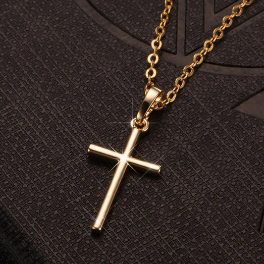 2pcs Unisex Alloy Pendant Necklace – Gold & Silver Set