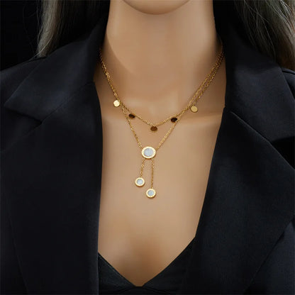 Round Roman Numeral Pendant Necklace