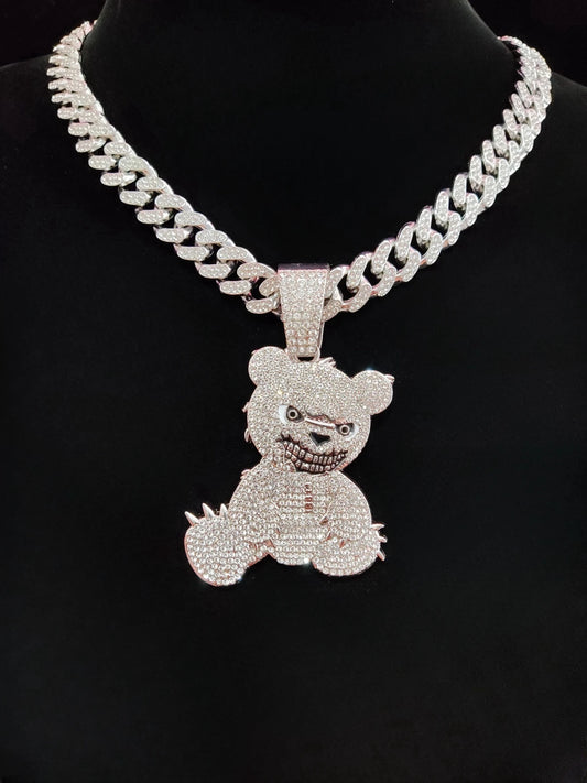 Hip Hop Bear Pendant Necklace