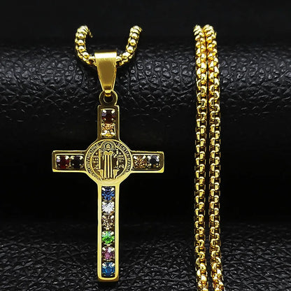 Sacred Cross Pendant Necklace