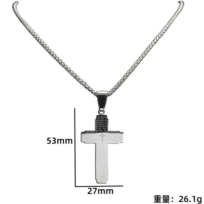 TrendMen Rock Crucifix Cross Pendant Necklace