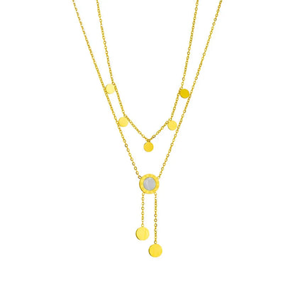 Round Roman Numeral Pendant Necklace