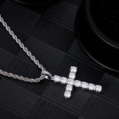 Luxury Zircon Cross Pendant Necklace