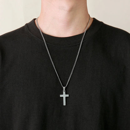 Casual Cross Pendant Necklaces for Men Boys,Waterproof Stainless Steel Pendant Necklaces,Anniversary Birthday Jewelry Gifts
