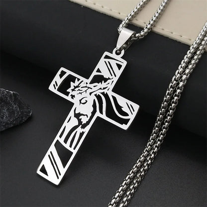 Crown of Thorns Cross Necklace