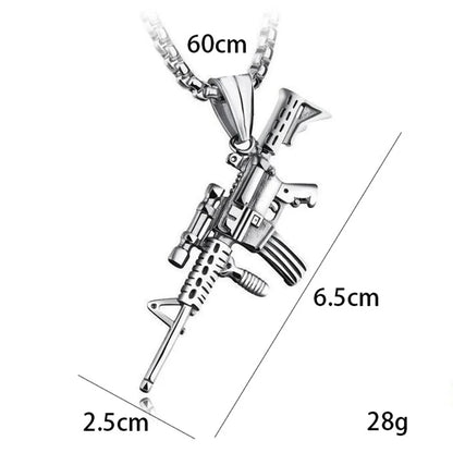 Machine Gun Pendant Necklace