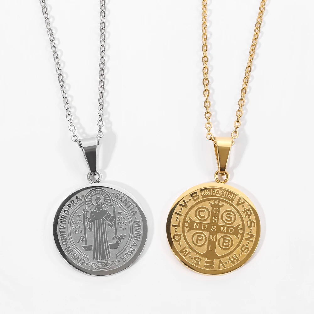 San Benito Medal Pendant Necklace