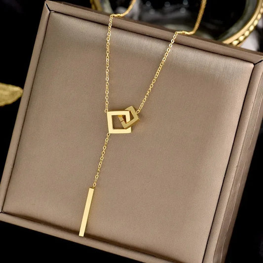 Cube Pendant Necklace