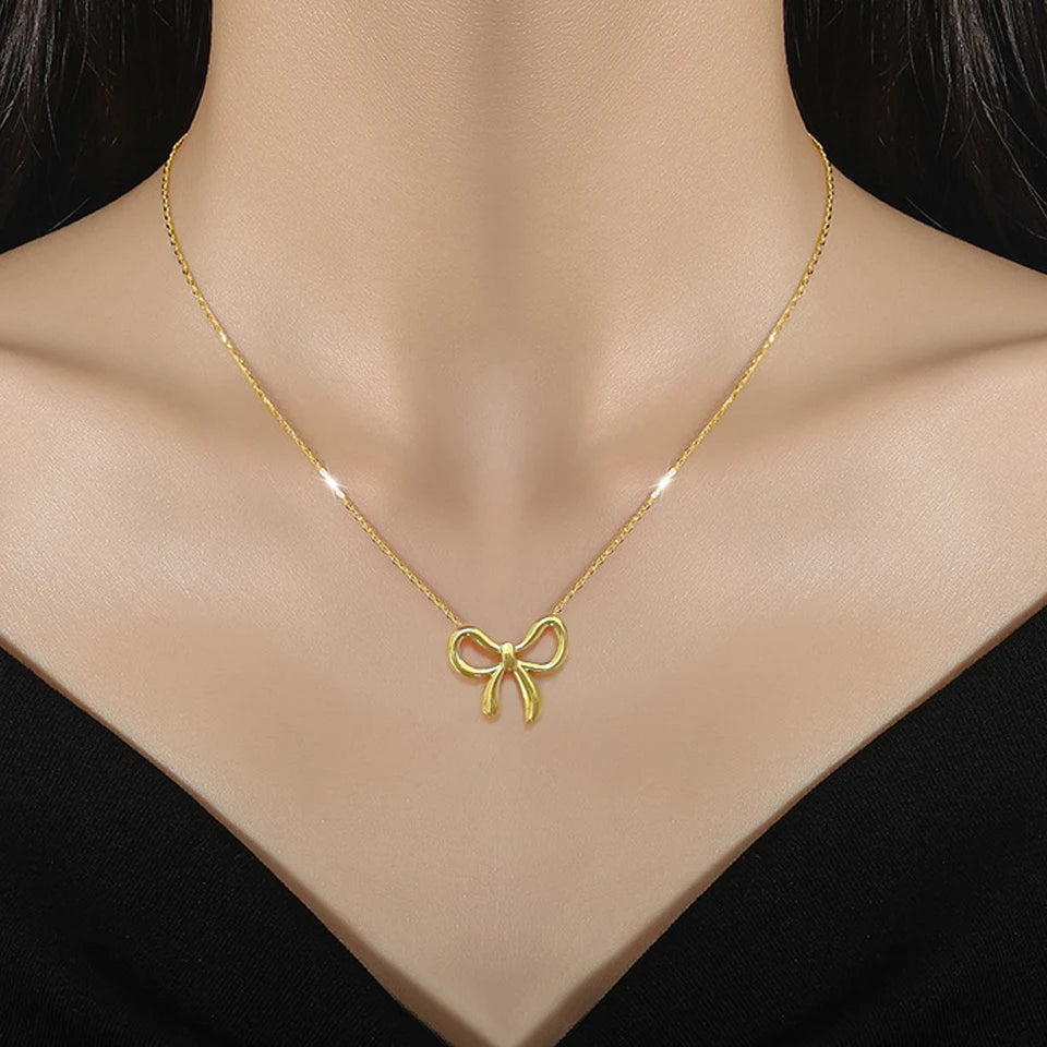 Korean  Bowknot Necklace