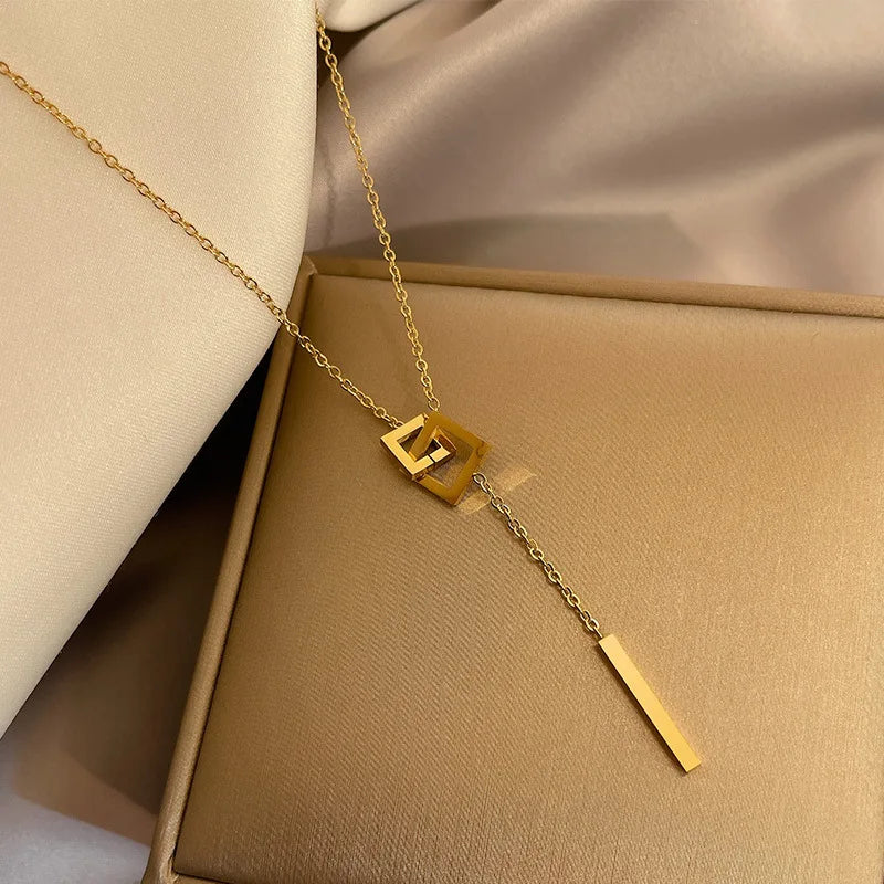 Cube Pendant Necklace