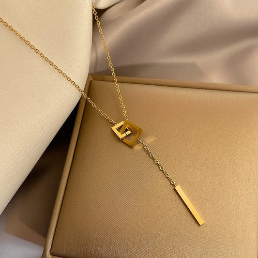 Cube Pendant Necklace