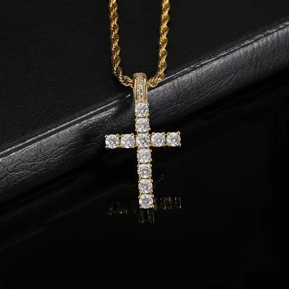 Luxury Zircon Cross Pendant Necklace