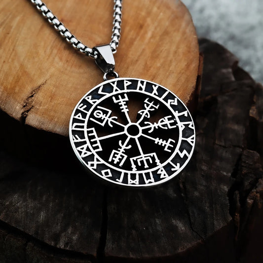 Viking Compass Pendant Necklace