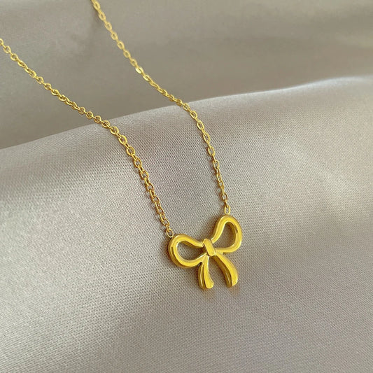 Korean  Bowknot Necklace