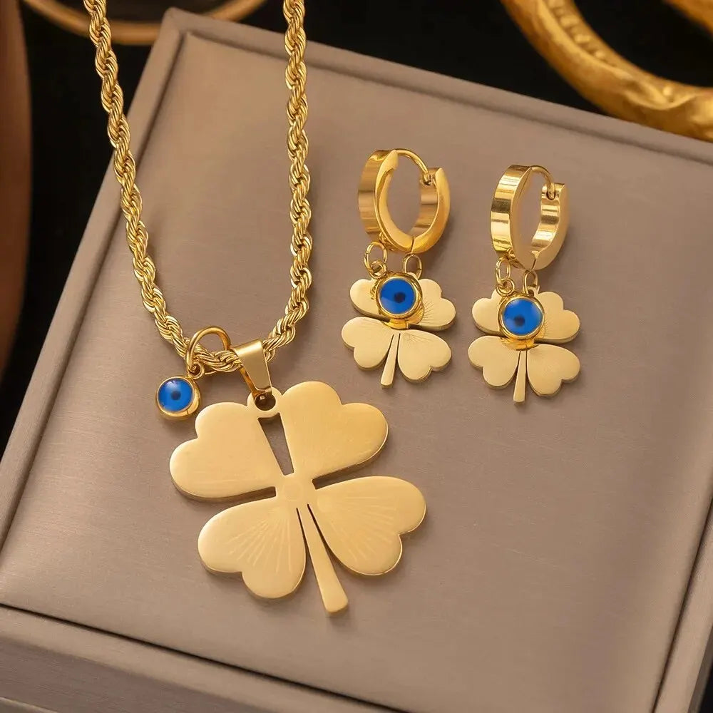 Leaves & Heart Jewelry Set