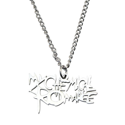 My Chemical Romance Cosplay Stainless Steel Necklace Men Women Rock Band Guitar Pick Pendant Choker Jewelry Accessories Gifts