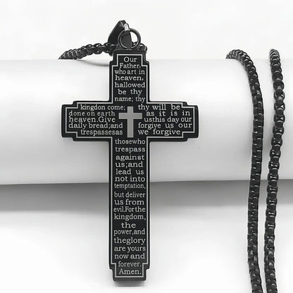 TrendMen Rock Crucifix Cross Pendant Necklace