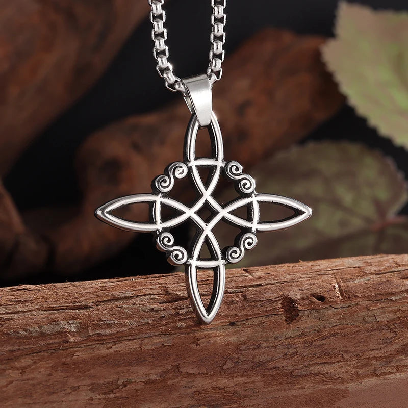 Retro Gothic Blue Evil Eye Protection Pendant Necklace for Men Boys Biker Amulets Punk Jewelry Gifts