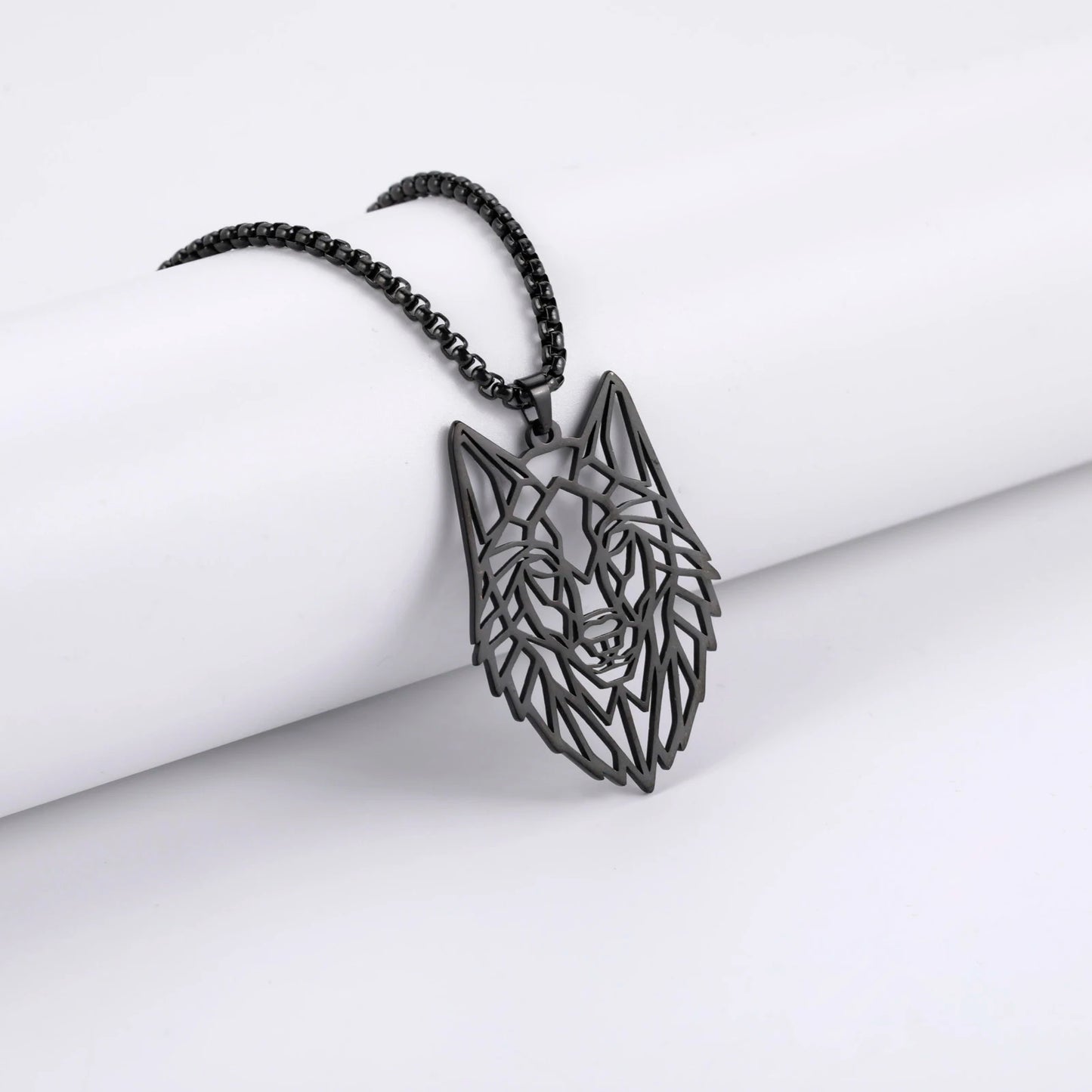 My shape Wolf Necklace for Men Women Stainless Steel Necklaces Men's chain Fashion Animal Male Necklace Punk Jewelry Boy Gifts