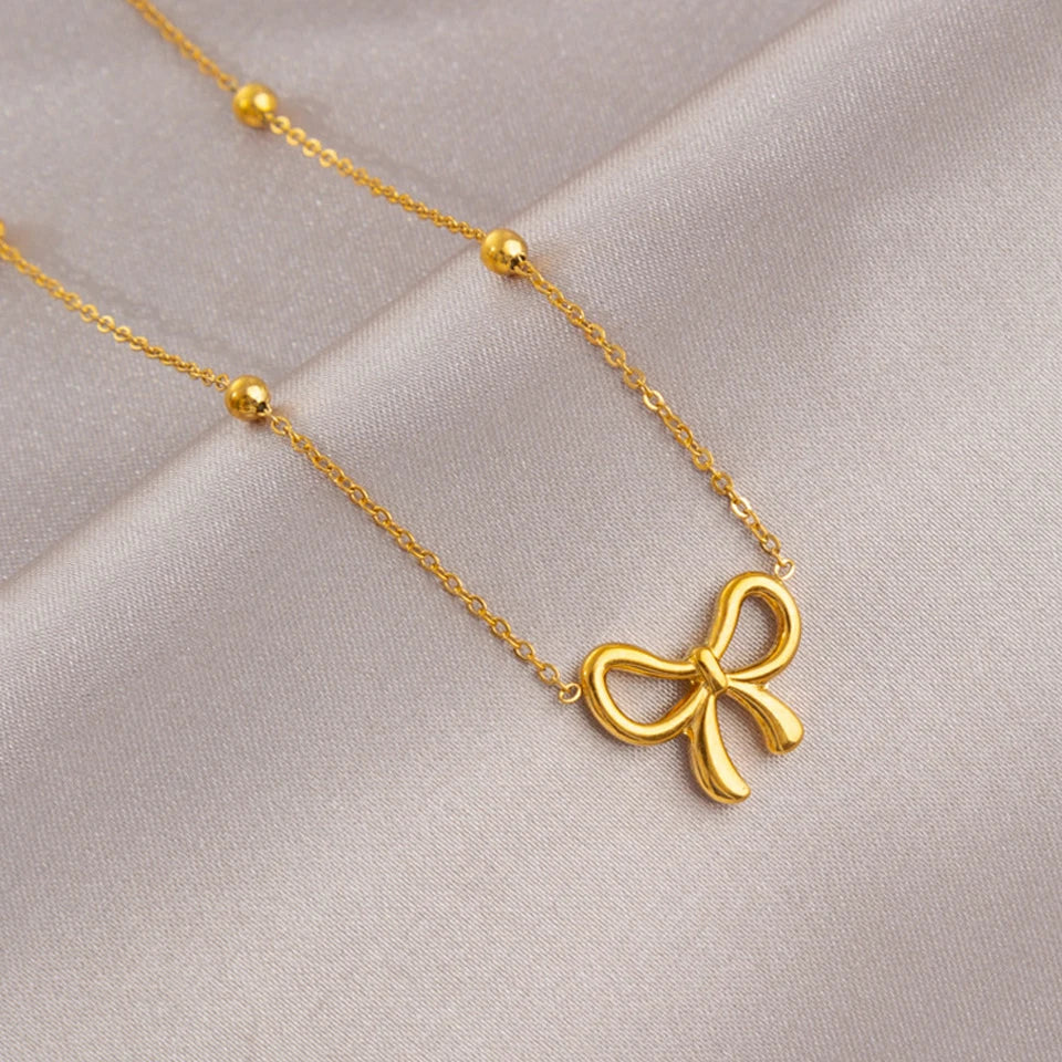 Korean  Bowknot Necklace