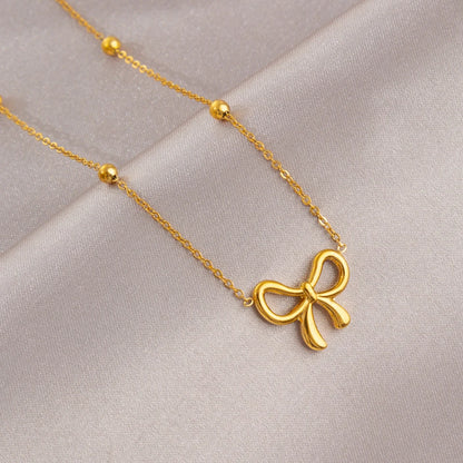 Korean  Bowknot Necklace