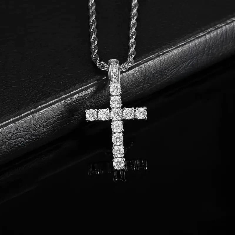 Luxury Zircon Cross Pendant Necklace