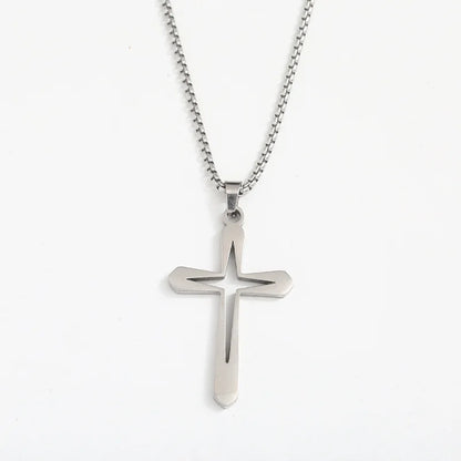 Hollow Cross Pendant Necklace
