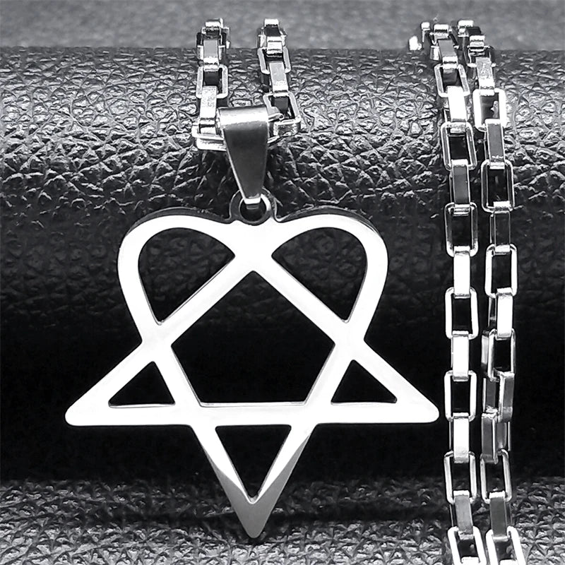 Heartagram Star Pendant Necklace