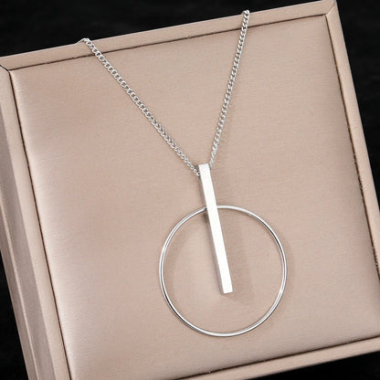 Circle Stick Pendant Choker