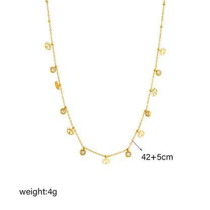 Eye Crystal Pendant Necklace